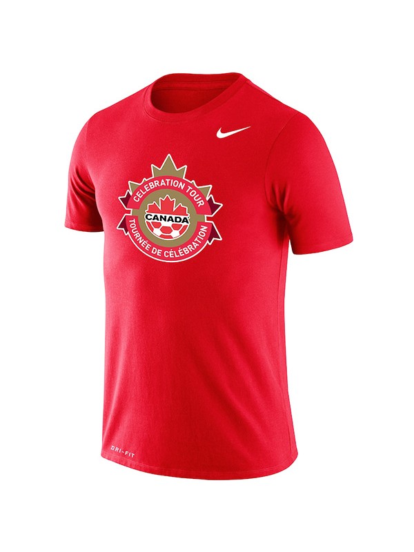Canada maglia da prestazione del tour di celebrazione del calcio canadese magliette sportive da uomo casual da calcio maglia rossa 2022-2023